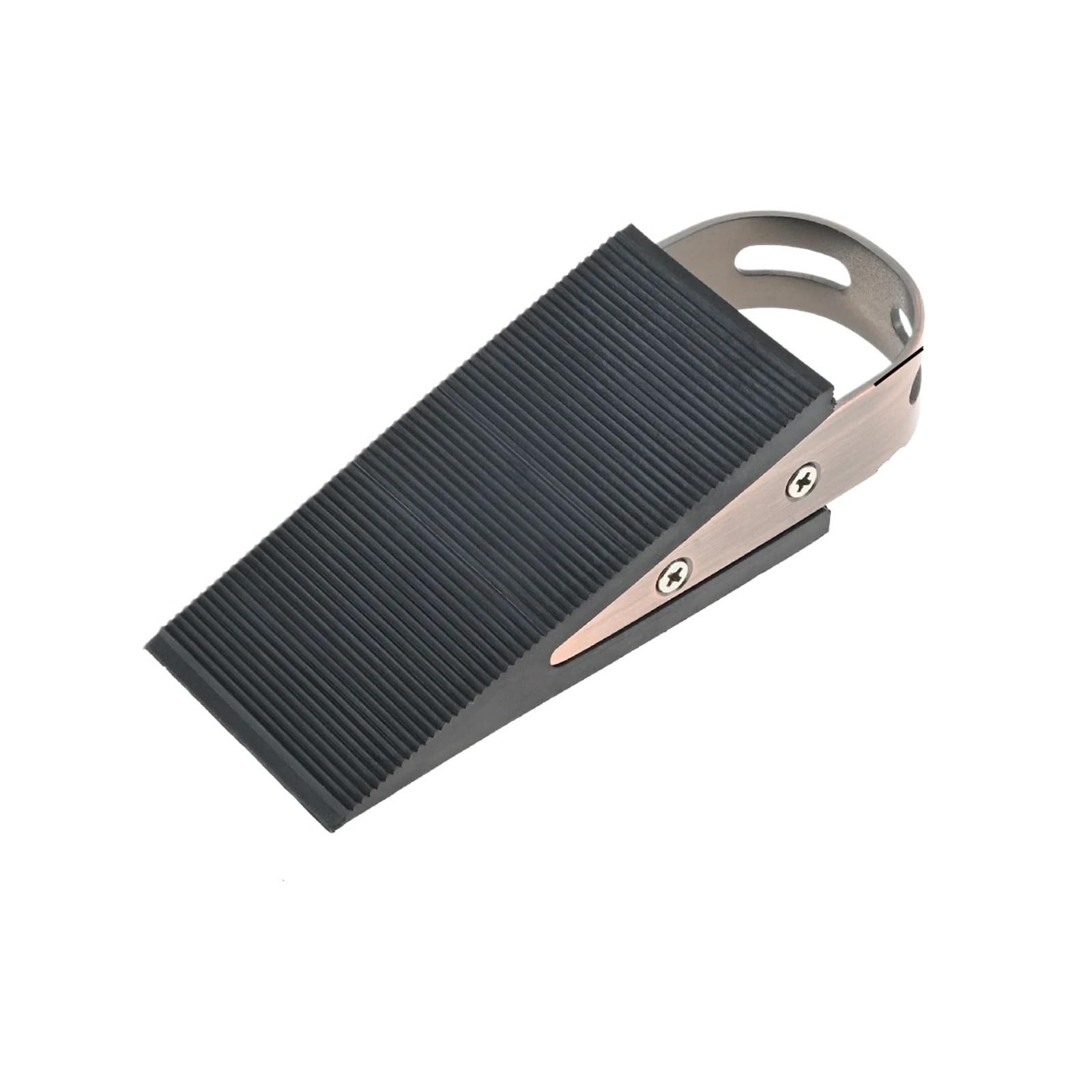 Kiddibubzi Red Bronze 1Pc Tainless Steel Door Stopper Gate Wedge Door Buffers Kids Safe Floor Gate Door Stop 47 X 98 X 31Mm(Red Bronze)