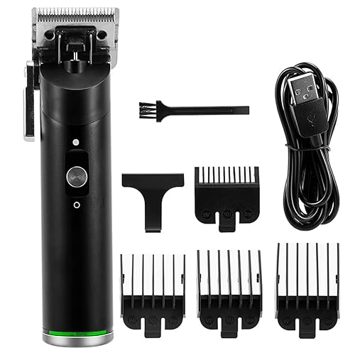 Cortadora de pelo para hombres, peluquería de metal, cortadora de pelo inalámbrica, profesional, recargable, eléctrica, corte de pelo