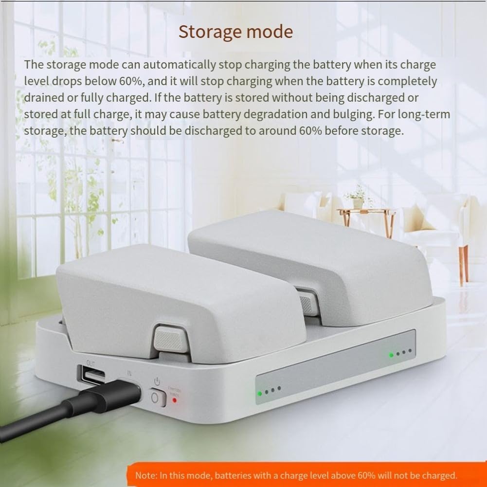 Concentrateur de charge bidirectionnel, pour DJI Flip : Station de charge rapide à double batterie avec mode de stockage intelligent, banque d'alimentation, pour appareils, boîtier ABS compact
