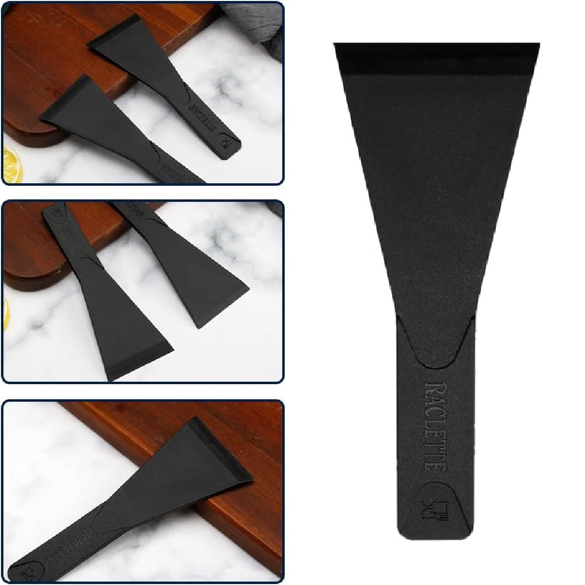 Set Spatole Raclette 8 Pezzi - Per Formaggio, Fonduta, Griglie - Con Pennello Silicone, Nylon Anti-Graffio - Foto 12