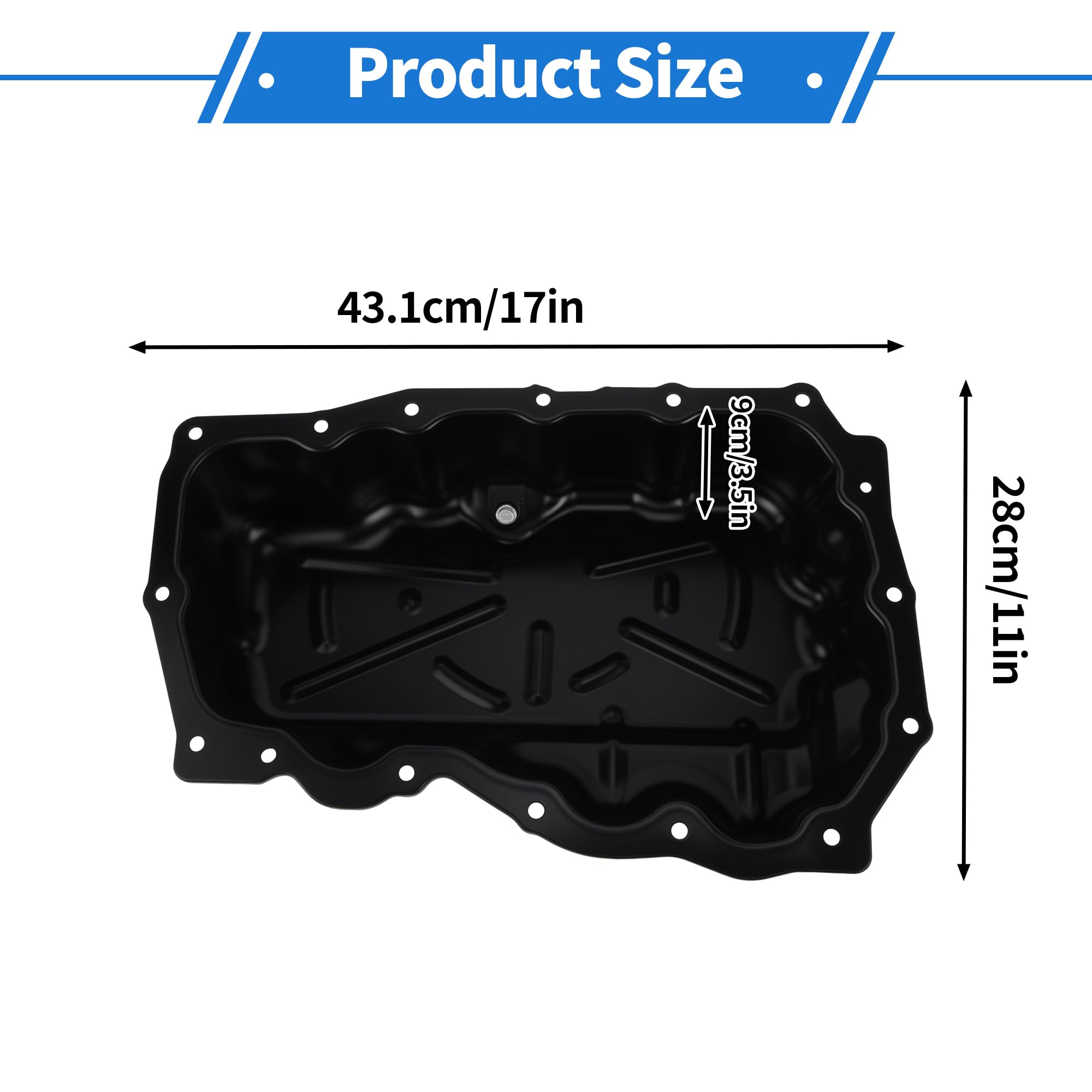 Cárter De Aceite Para Ford Transit Custom 16-24 1PC | Color Negro, Material Hierro, OE GK2Q6675AA Y 2011593, Reemplazo Directo, Solución Para Fugas Y Sobrecalentamiento