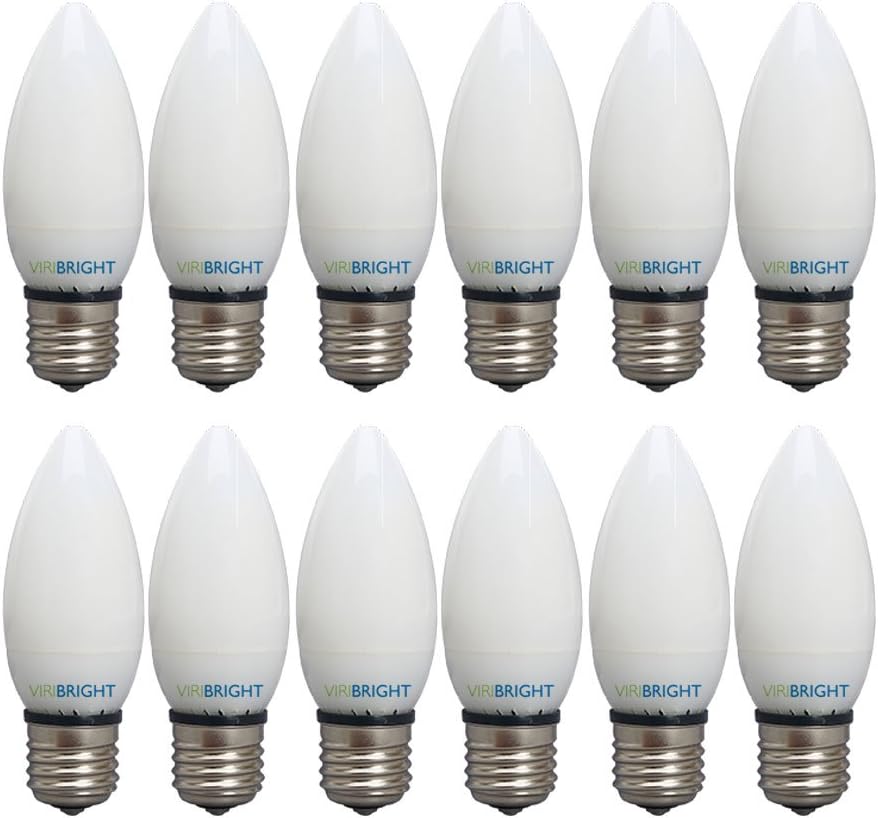 Viribright 753638 3.2 Watt LED Candle E26 Base, Cool White 4000K, 40W