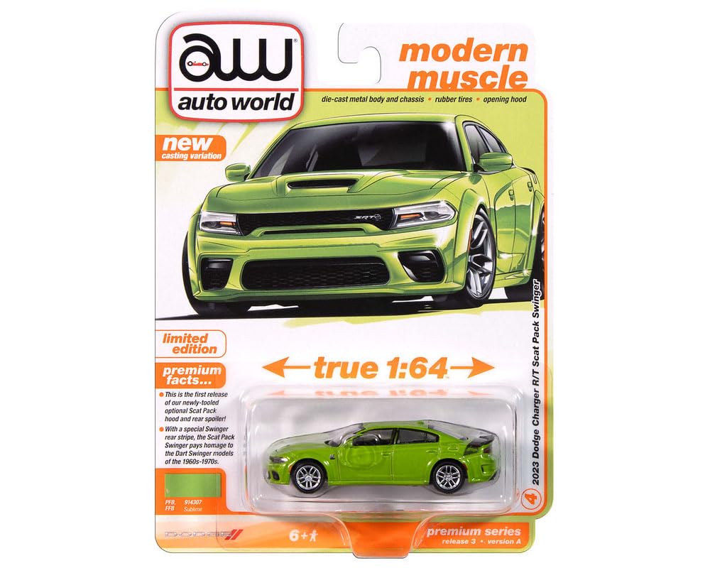 Amazon | autoworld 1/64 ダッジ チャージャー スウィンガー R/T Scar