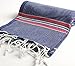 Produktbild Badetücher, Paradise-Serie, Türkisch, Baumwolle, Warm Rich Colors with Stripes Dark Blue/Red, 95 x 175 x 0.5 cm
