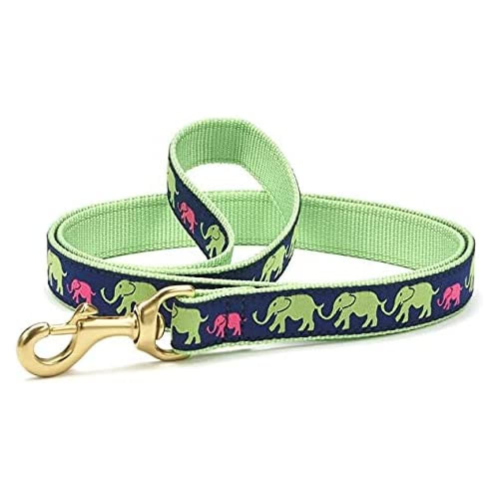 Up Country LOP-L-N Leader of The Pach Dog Lead, Narrow 5/8", Green
