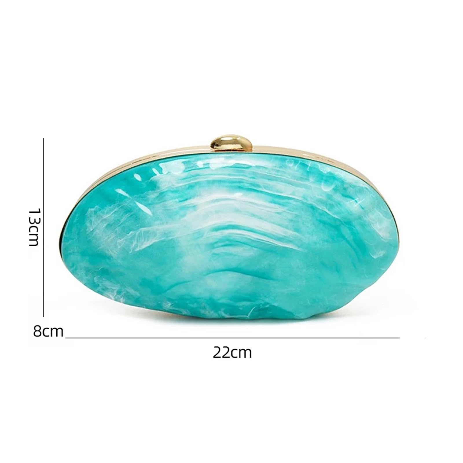 Borsa A Conchiglia Borsa da donna a forma irregolare Conchiglie Zaino sera a tracolla Acrilico perlescente Abito cerimonia nuziale a catena con pochette