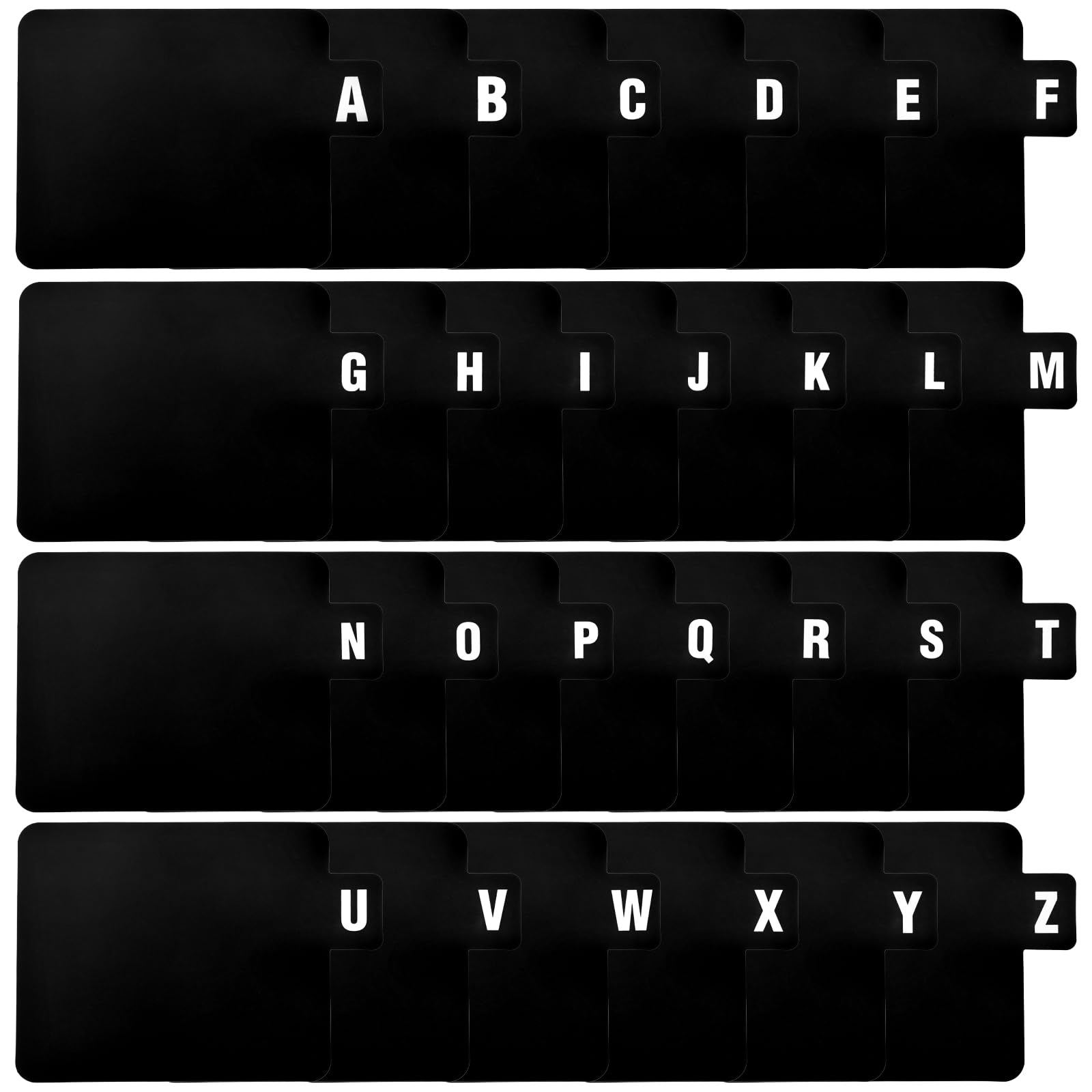 Vinyl Record Dividers Alphabetical A-Z Vinyl Record Dividers with Alphabet Tabs Horizontal and Vertical Vinyl Separators Plastic Record Holder Organizer Guides for Album CD DVD Media Book Shelf Storag