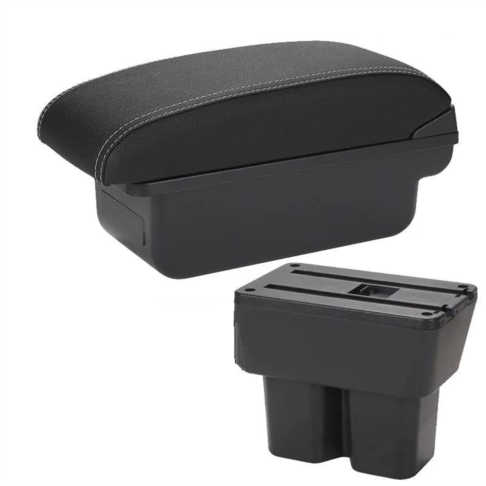 NOHEEU Car Armrest Box 2018-2024 Retrofit Parts Storage Interior Details Accessories For Jimny JB74(C3 Black white NO USB)