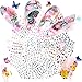 HIFONI 115 Blatt NagelKunst Aufkleber Abziehbilder,2000+Designs Bunt Schmetterling/Blume Nagelaufkleber Aufkleber Nagelspitzen Dekoration,Wassertransfer Nagelaufkleber für Mädchen Frauen