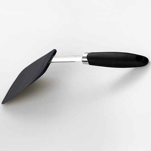 Miniatura 5 de Espátula de silicona antiadherente, higiénica, sólida, resistente al calor, flexible, color negro