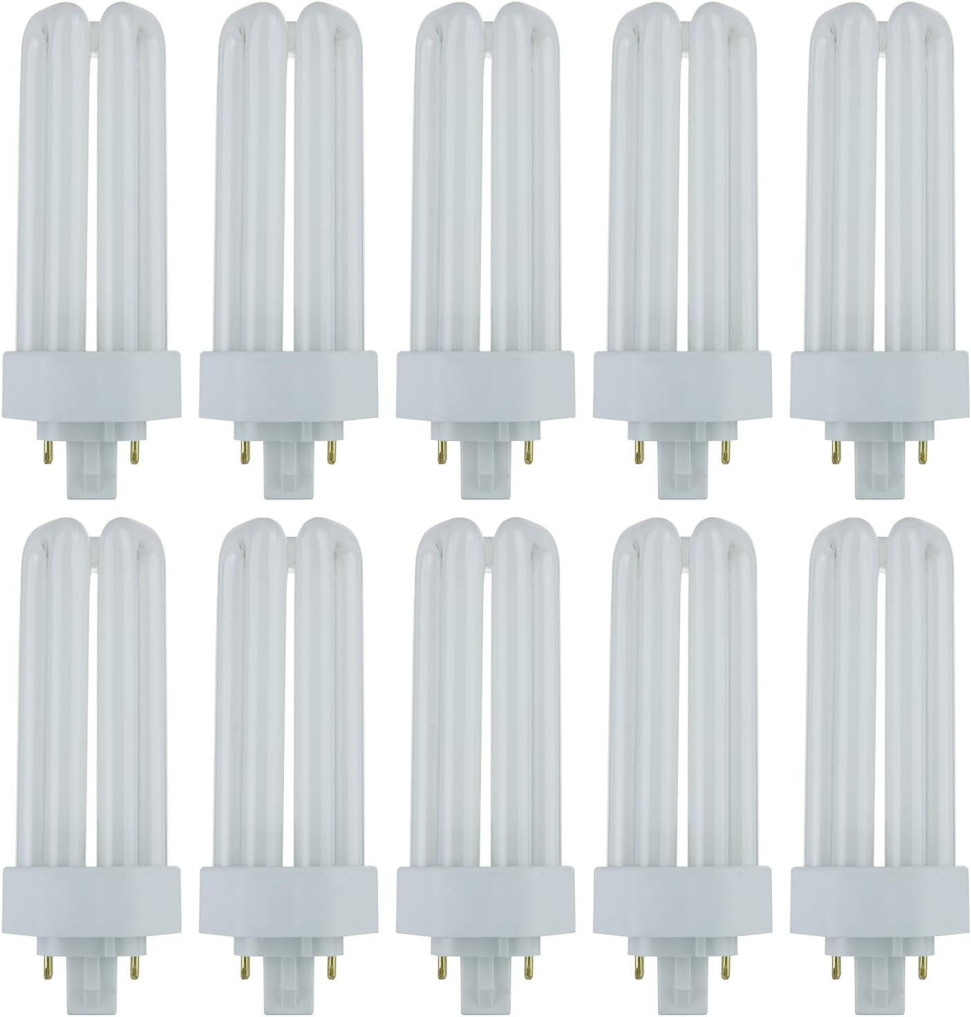 (10 Pack PLT-26W 841, 4 Pin GX24q-3, 26-Watt 4100K Triple Tube, Compact Fluorescent Light Bulb