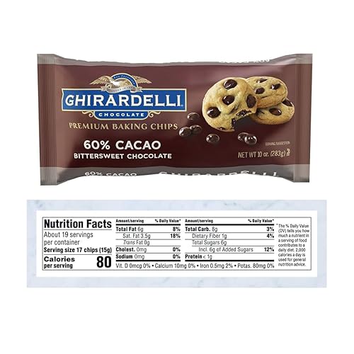 Miniatura 4 de Ghirardelli Chips de chocolate para hornear, chocolate con leche de 11.5 onzas, chocolate semidulce de 12 onzas y 60% de Cocao de 10 onzas, paquete