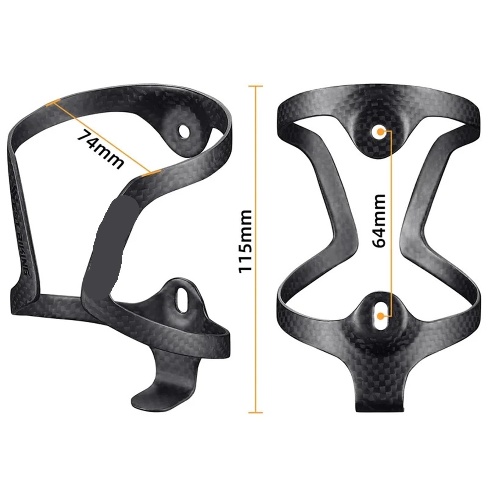 Portabidón Bicicleta Acabado Carbono Soporte for Botella de Agua Bicicleta Fibra Carbono, Soporte for montaña y Carretera, Accesorio(3K Carbon Cloth)