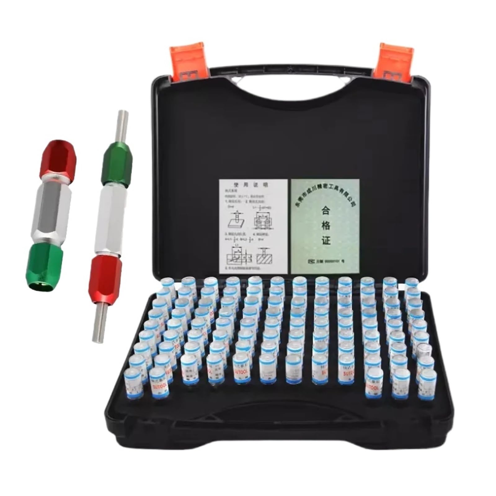 Precyzyjny zestaw wskaźników ze szpilką stalową kroki 0,01 mm 0,1-10,00 mm Gage z gładkim otworem 909 szt. Do kalibracji kontrolnej Precyzyjny pomiar