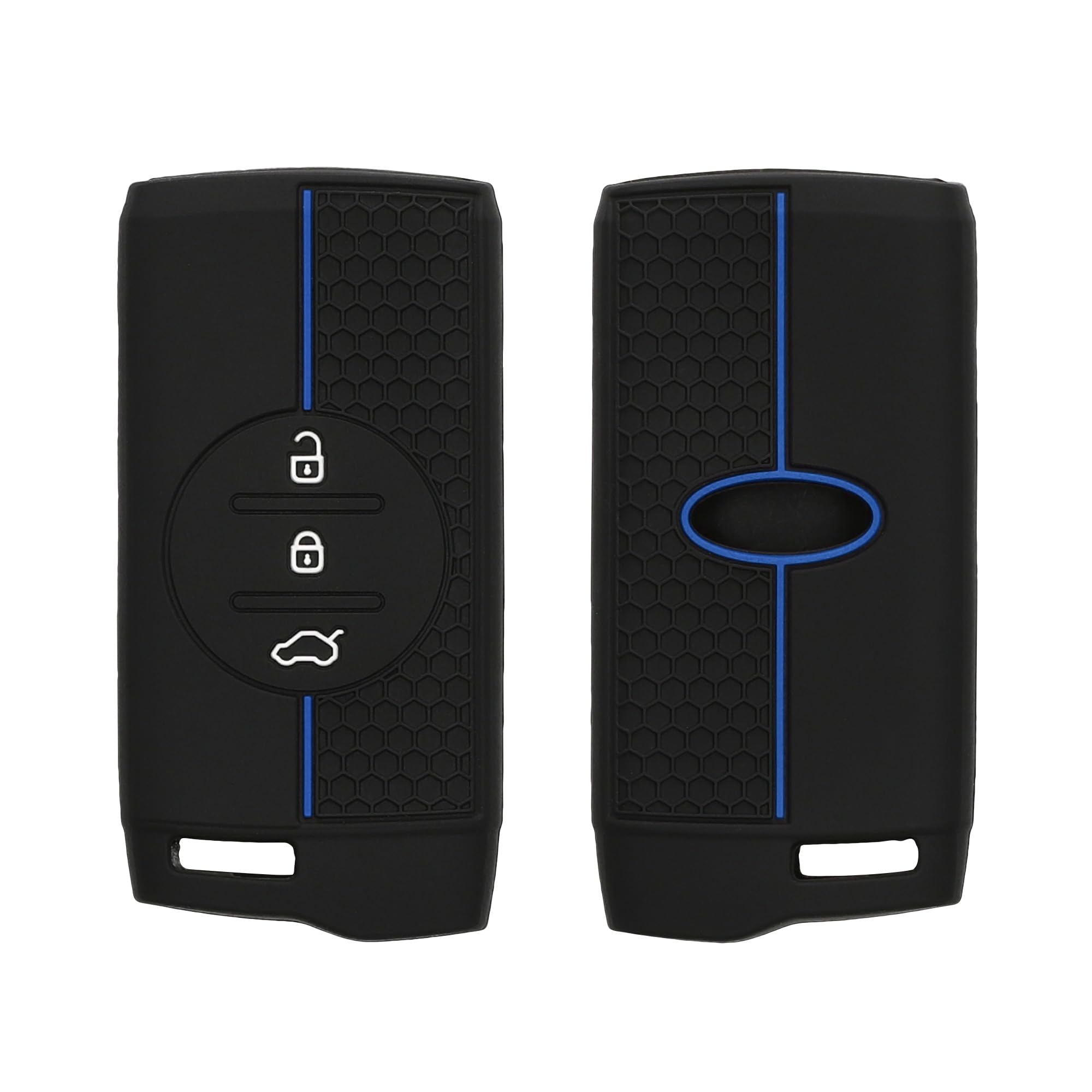 kwmobile Custodia Coprichiave Compatibile con DR 6.0 / DR 5.0 Cover - Copri Telecomando Chiave Auto - Copri Chiavi Macchina nero/blu
