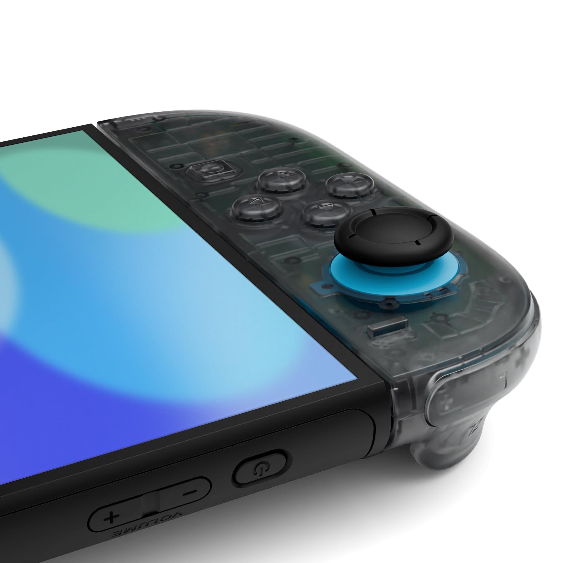 eXtremeRate Coque pour Switch 2 Joycon avec Boutons de Remplacement Complet DIY et Outil, Coque Joycon 2 pour Nintendo Switch 2 Accessoires-Noir Transparent