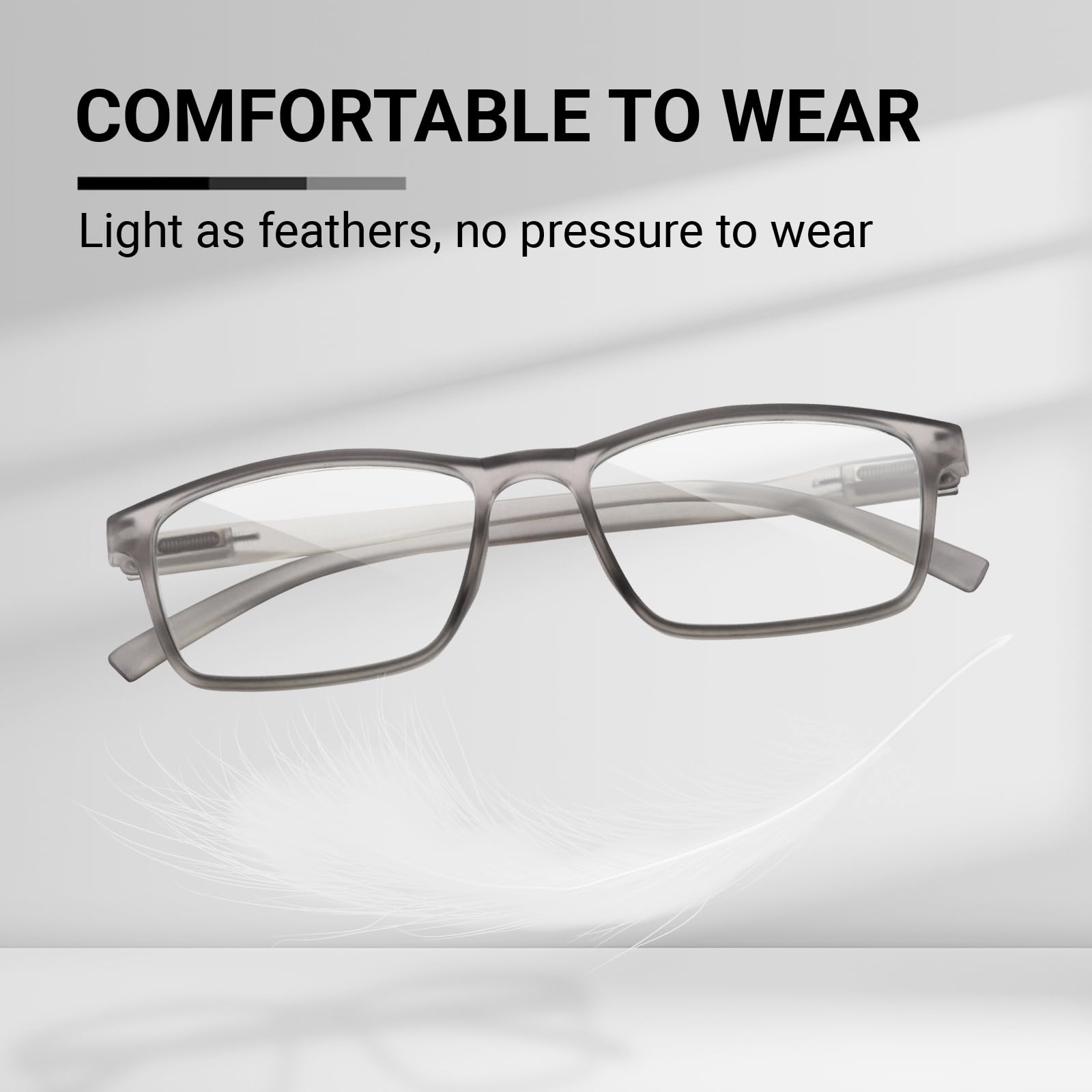 TERAISE Blue Light Reading Glasses Men,4-Pack Lightweight Reader Glasses Women with Spring Hings - Image 4