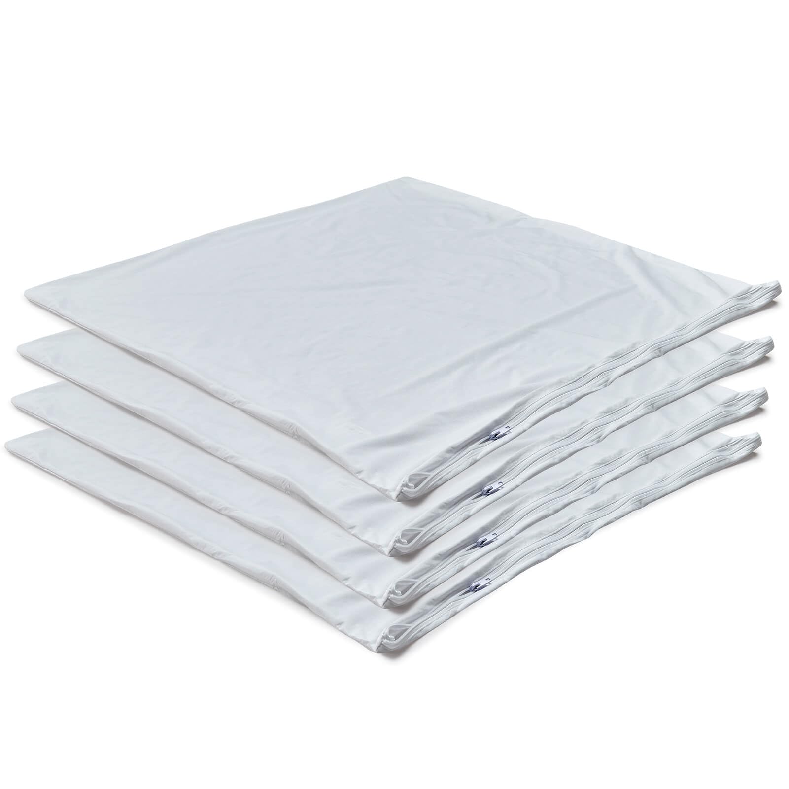 Kingnex 4 Pack Feather Proof Pillow Protectors 16x16 Waterproof Pillow Covers for Square Throw Pillow 16x16