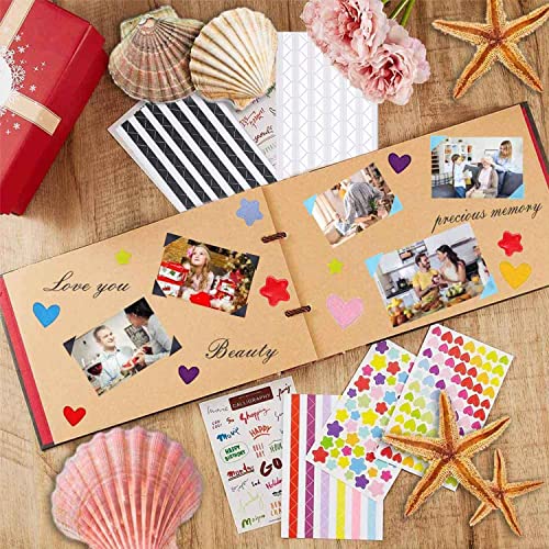 Boboom Premium 1268 Pcs Photo Corners Self Adhesive (1122 Pcs Photo Mounting Corners And 146 Pcs Multicolor Stickers) For Notebook Scrapbook Picture Photo Album Diary Diy Craft #TOP3