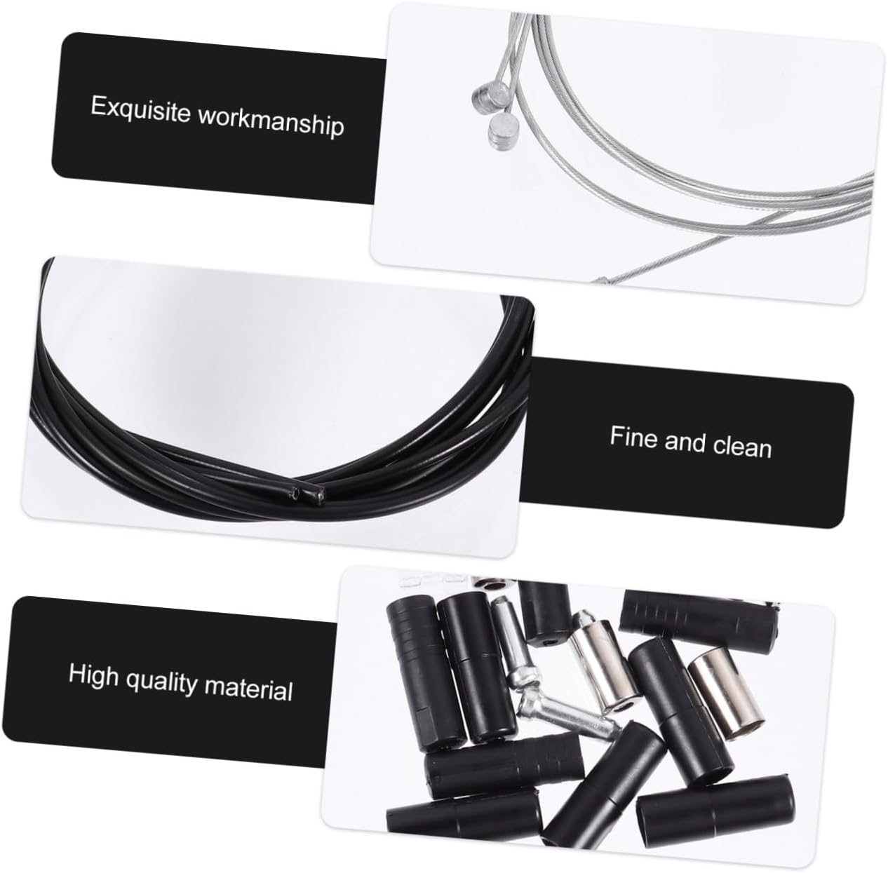 POPETPOP 1Set Mountain Bike Brake Cable Housing Kit Durable Transmission Line for Bicycles Weather Resistant Wear Resistant Suitable for Road and Mountain Bikes