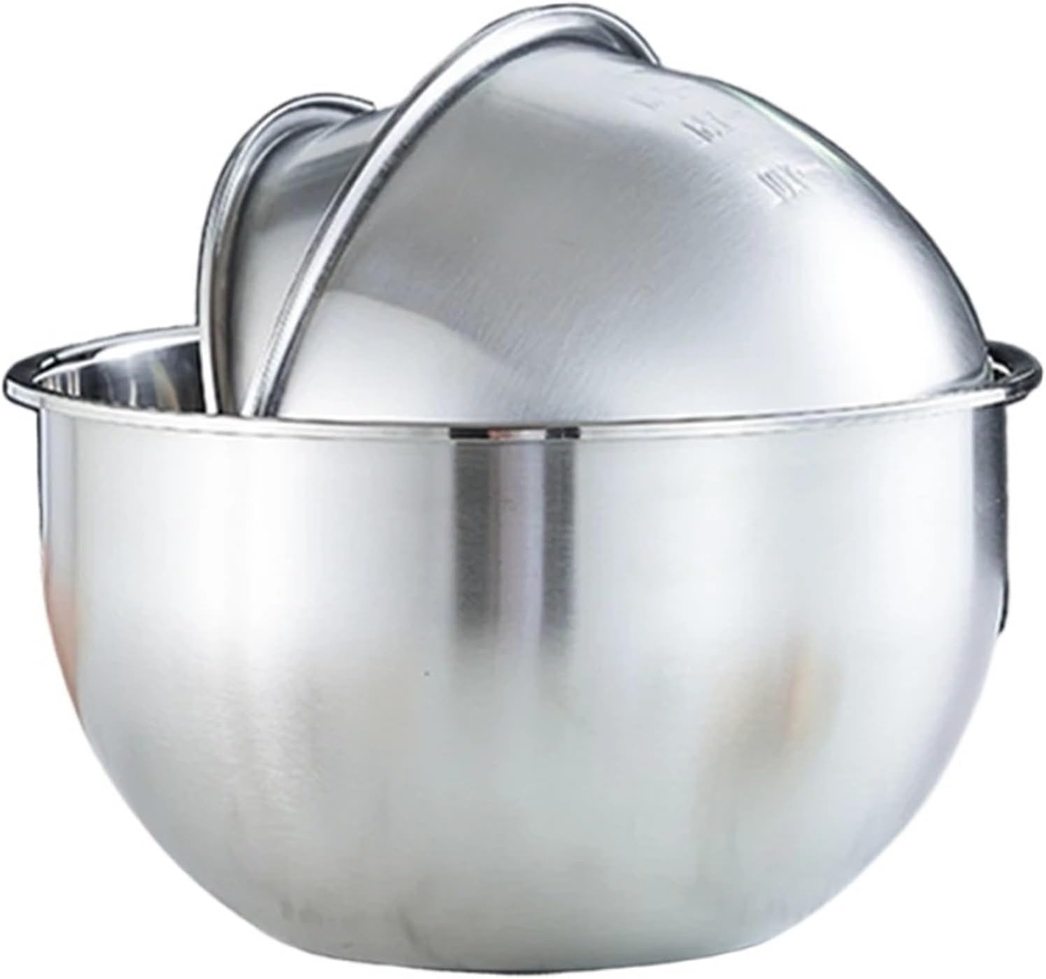 Stainless Steel Mixing Bowl 3 Pcs Stainless Steel Bowl Fruit Salad Mixing Bowl with Scale Deepen Large Capacity Soup Basin Kitchen Cooking Baking Tools