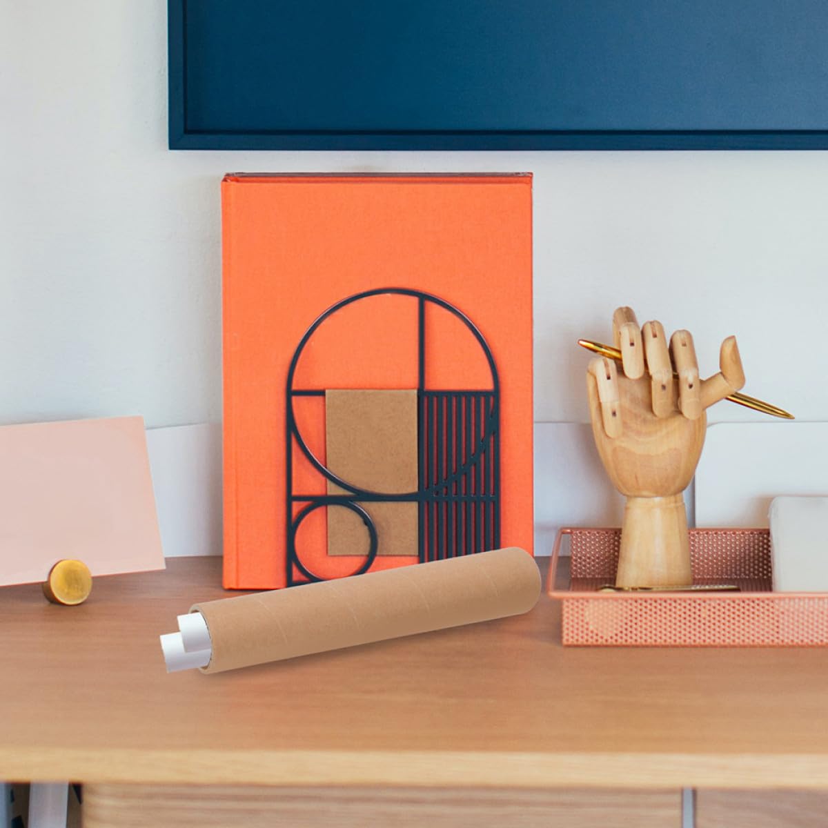 Beavorty 12 Stück Runde Posterröhren aus Papier Durchstoßfest und Recycelbar als Aufbewahrungsrohr für Poster und Dokumente im Büro oder Versand