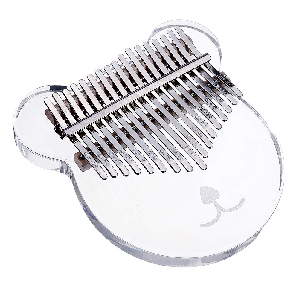 VIDOO Kalimbas en Acrylique Transparent 17 Touches