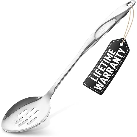 Zulay Kitchen Premium Metal Slotted Spoon