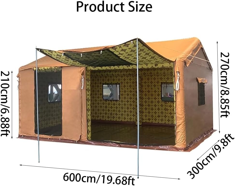 Carpa inflable grande para camping al aire libre con toldo miniatura 5