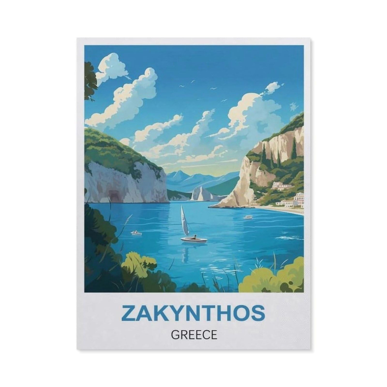 Metal Signs，Zakynthos Greece(30x40cm）