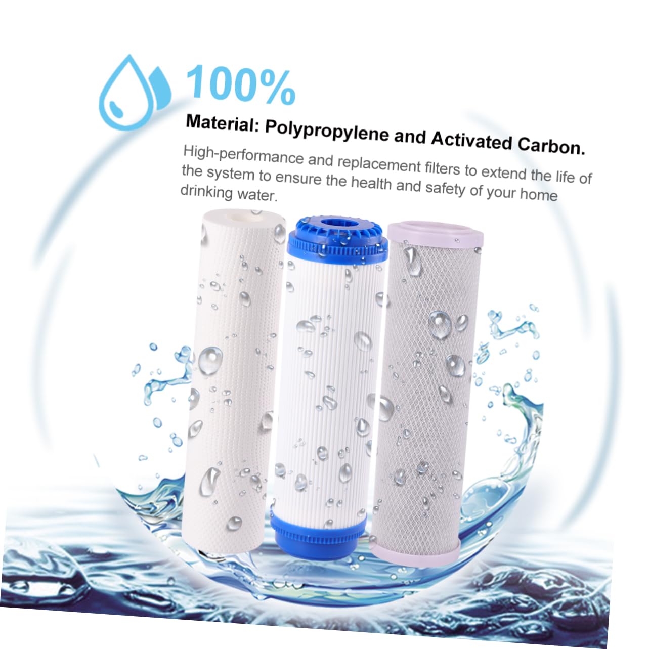 Cartuchos Filtro De Agua Pp Purificador De Hogar Núcleo Algodón Filtración