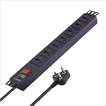 MX Extension Board 7 Outlet 3000W 15 AMP Socket with (0.75 Sq.mm ISI Marked) Power Cord 1.5 Mtr with Overload Protect Power Strip,Child Safety Shutter & Alumminium Extrusion Body