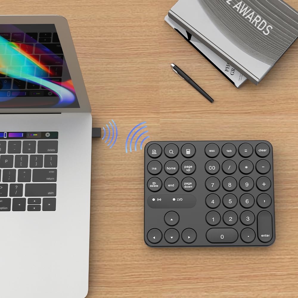 Mini tastiera numerica wireless a 35 tasti USB-A USB-C per computer portatile scrivania PC tastiere