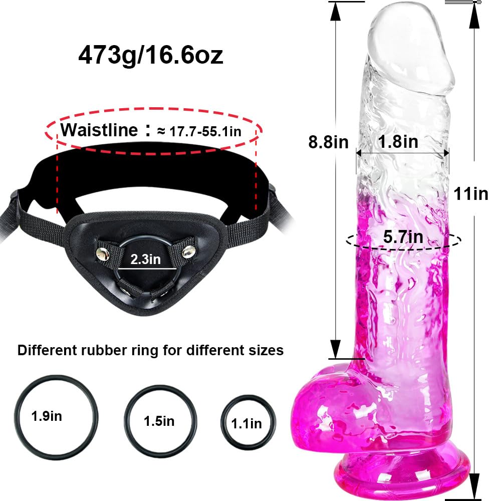 Dildo gigante realistico da 28 cm con dildo extra largo regolabile e indossabile per il piacere degli adulti, la masturbazione femminile e il gioco lesbico, dildos extra large e lungo, dildoXXL