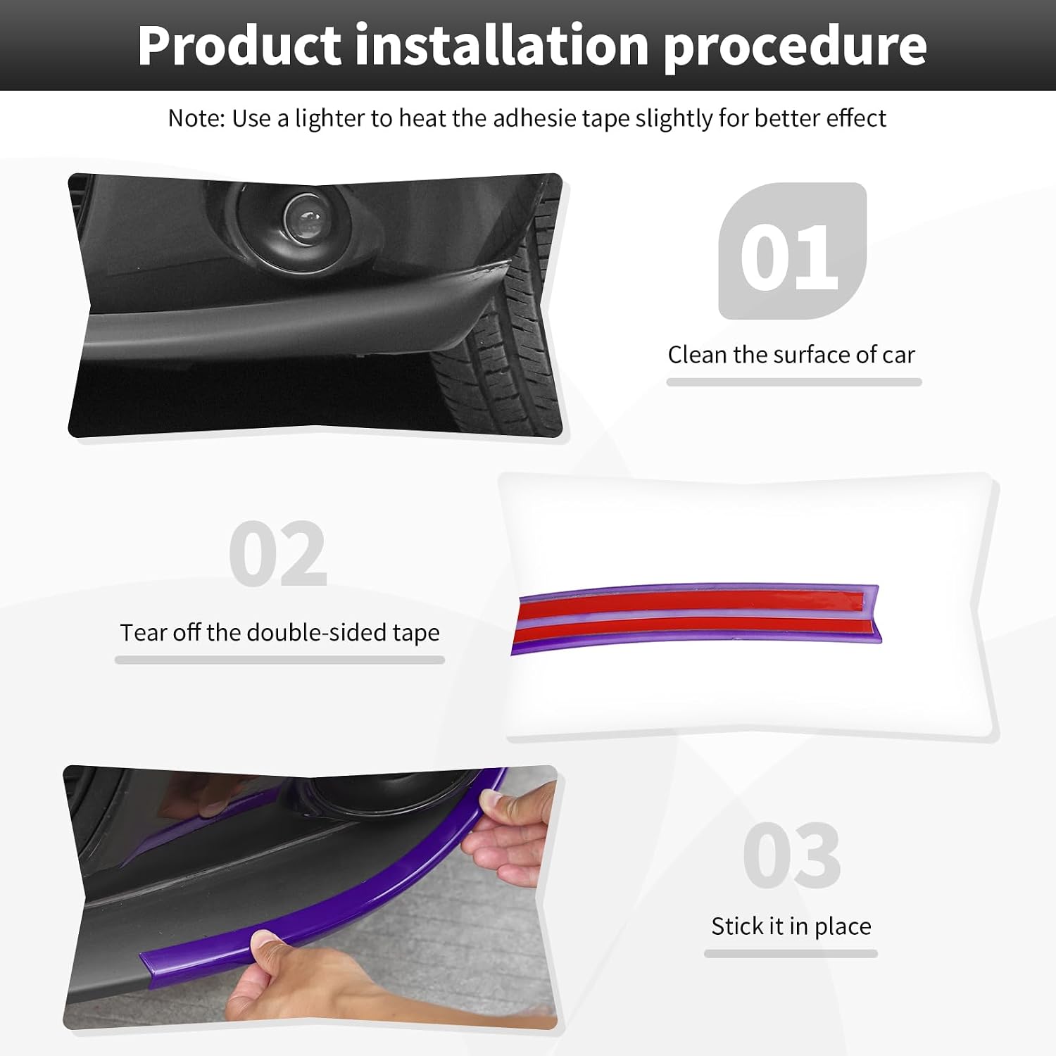 CheroCar Front Bumper Lip Splitter Protector Cover for 2015-2026 Dodge Challenger Front Shovels Cover Front Deflector Spoiler Bumper Lip Body Shovels Bumper Exterior Decals Sticker Accessories