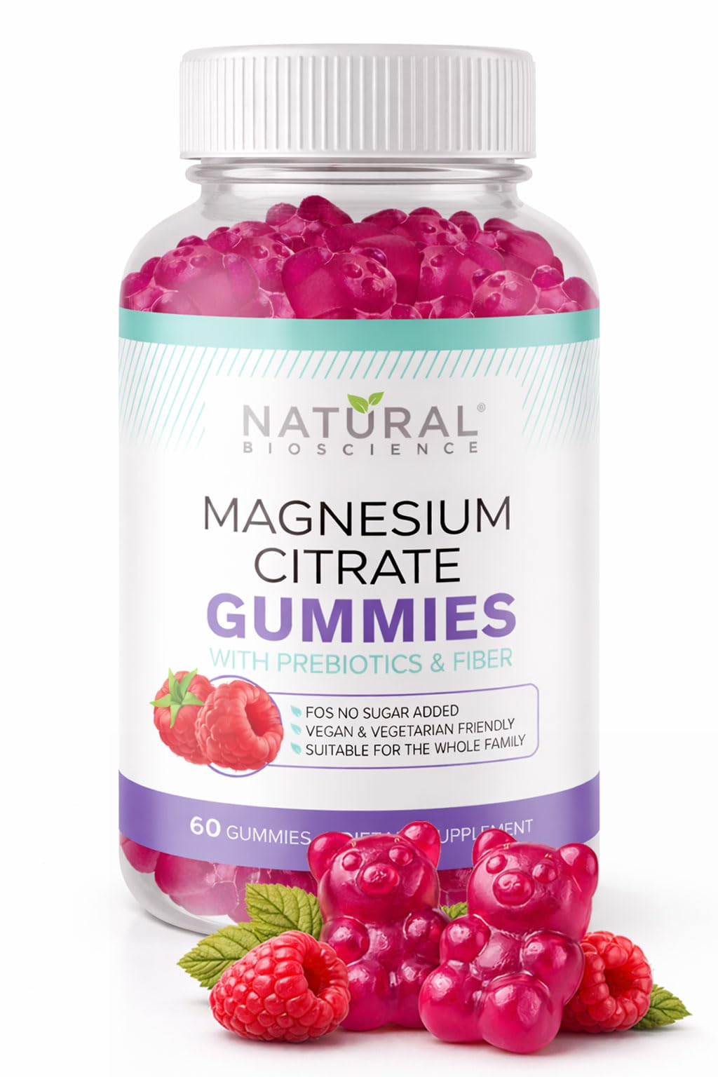 Sugar Free Calm Magnesium Citrate Gummies - High Absorption Calming Magnesium Citrate Gummy for Adults & Kids to Support Sleep, Stress Relief, Heart Health, Nerves, Muscles & Bones