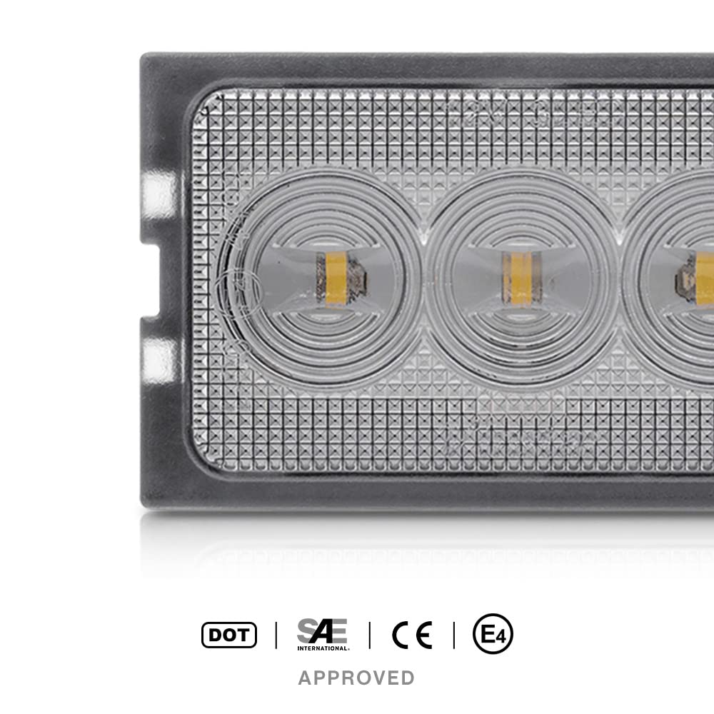 Lot De 2 Lampes LED Plaque D'Immatriculation Ultra-Blanches Pour Land Rover Discovery 3/4, Range Rover Sport, Freelander 2 - Blanc Xénon 6500K, Plug & Play Canbus