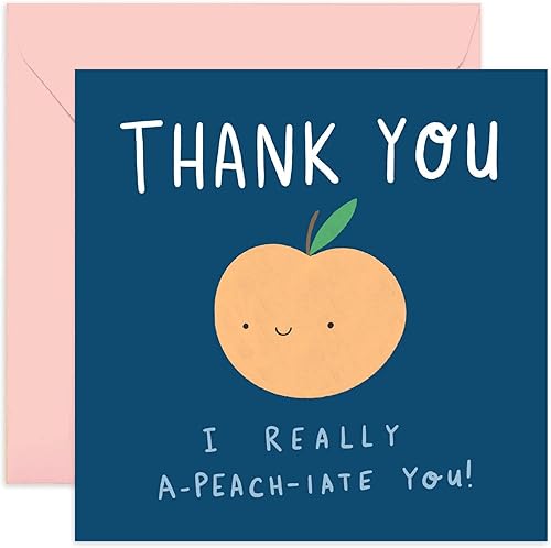 Old English Co. Really Appreciate You Card for Him or Her - Divertida tarjeta de agradecimiento de melocotón para hombres y mujeres - Tarjeta de