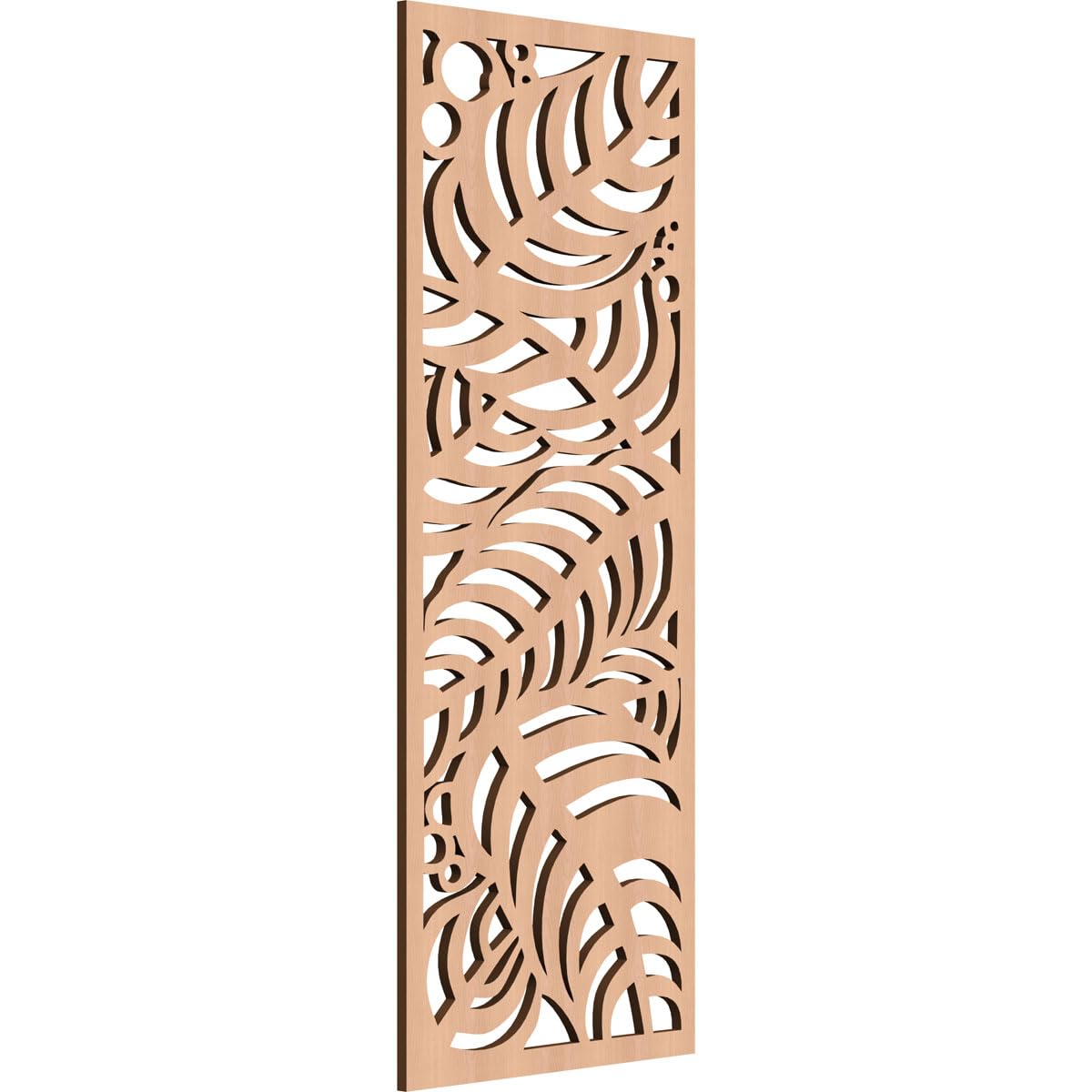 15 3/8"W x 39 3/8"H x 3/8"T Mills Decorative Fretwork Wood Wall Panels, Alder