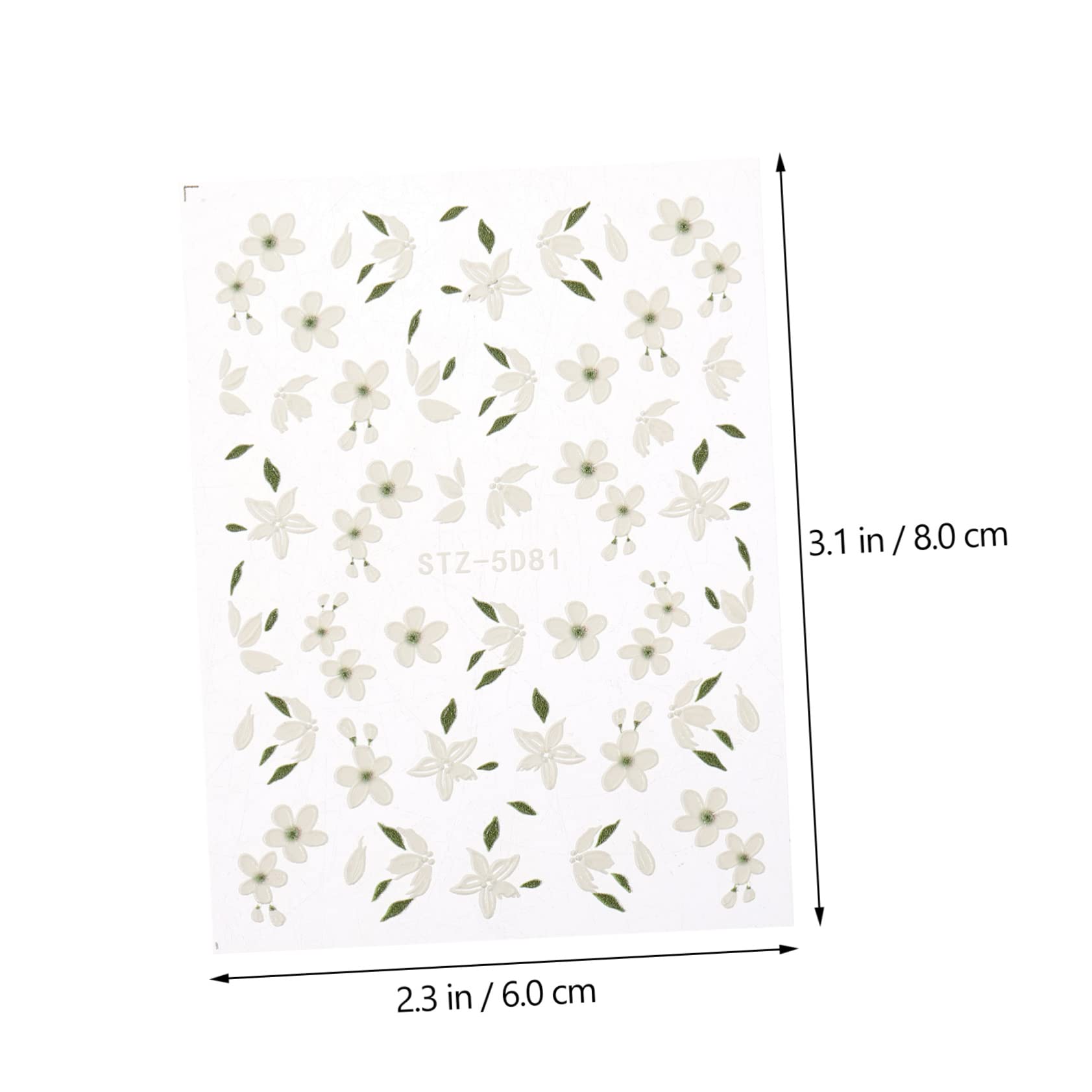 VALICLUD 4 Set Ornamento Per Unghie Decorazione Per Unghie Fiori Adesivi Per Unghie Floreali Adesivi Floreali Per Manicure Carino Unghia Fiore Etichetta Uv Resina 3 Fogli * 4