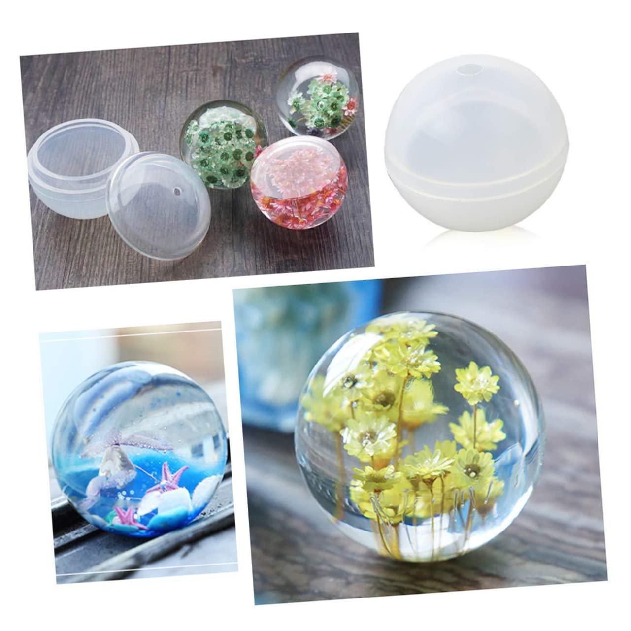 Stampi in Silicone per Resina, Set da 18 Pezzi, Forme Diverse, Facili da Sformare e Lavare, per Creazioni Fai da Te