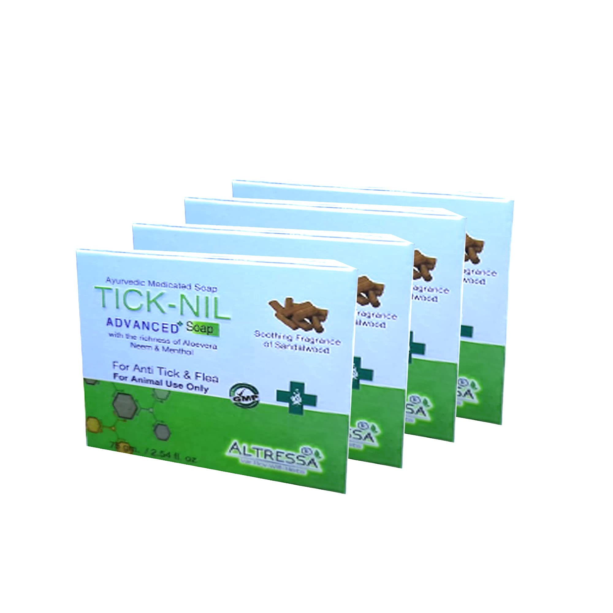 Dog Naturalis Ayurvedic Medicated Advanced Dog Soap with The Richess of Alovera Neem & Menthol for Anti Tick & Flea 75 GMS (Soothing Fragrance of Sandawood, Pack of 4) (B09B56SQFV) Amazon Price History, Amazon Price Tracker