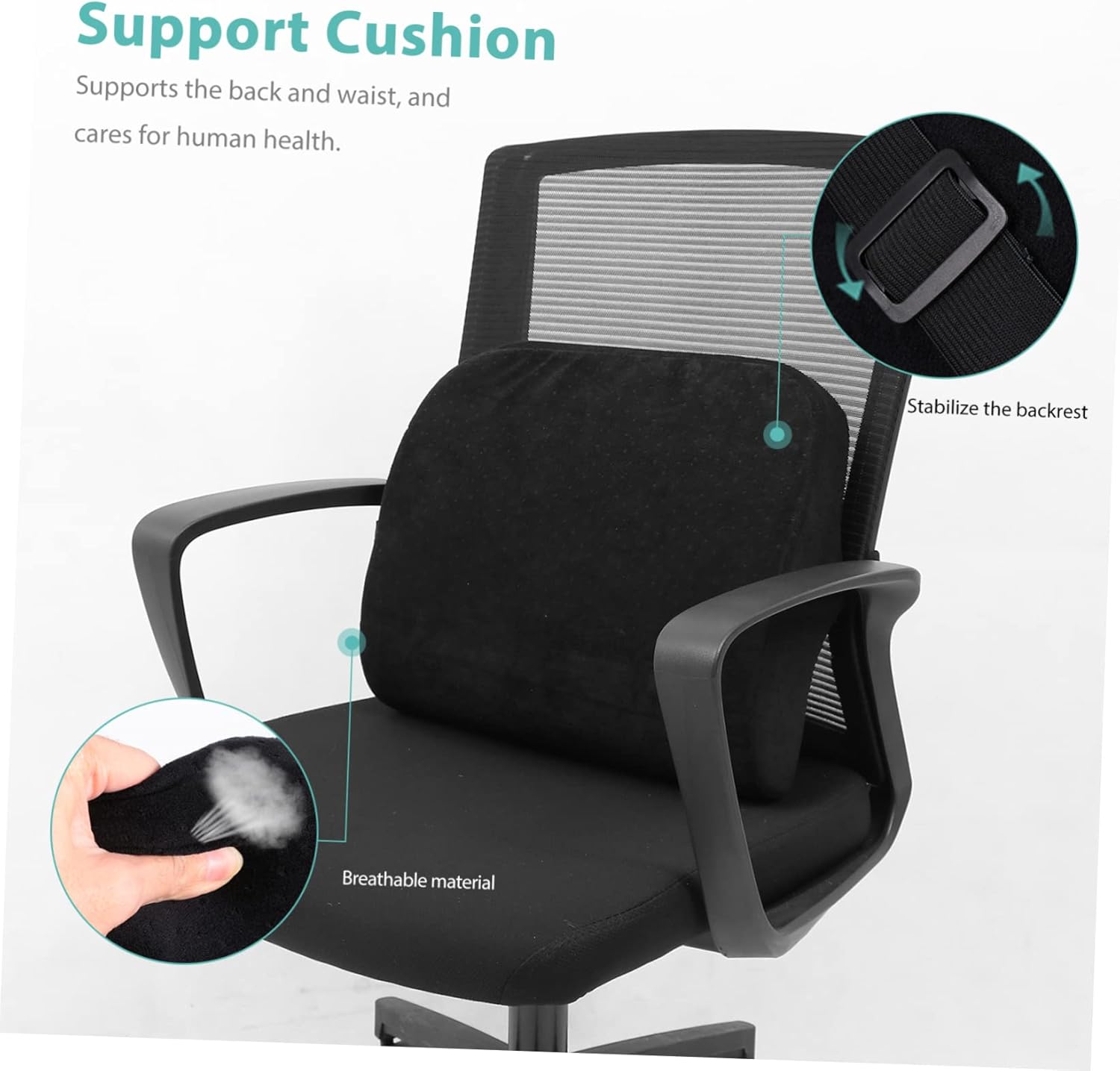 1pc Memory Lumbar Support Pillow for Back Comfortable Back Cushion for Office Car and Home Use for Tv Watching and Reading Random Style
