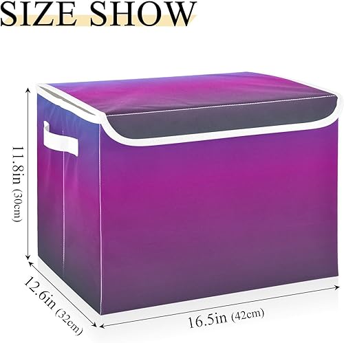 Miniatura 10 de GAIGEO Contenedores de almacenamiento de color azul y blanco degradado con tapas, organizadores de armario y caja de almacenamiento, cestas de