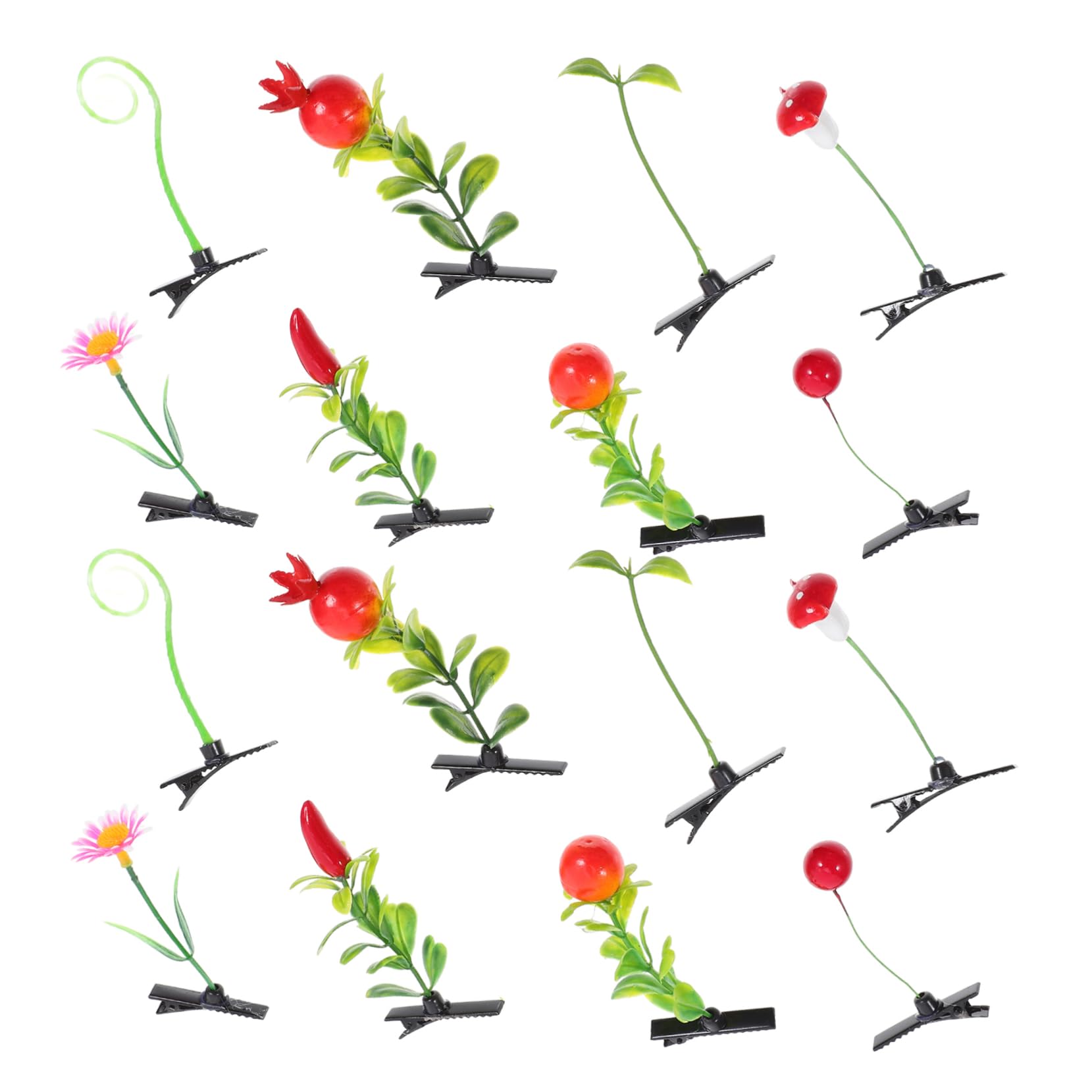 Amazon.co.jp: FOMIYES 40個 シミュレーション植物ヘアクリップ 