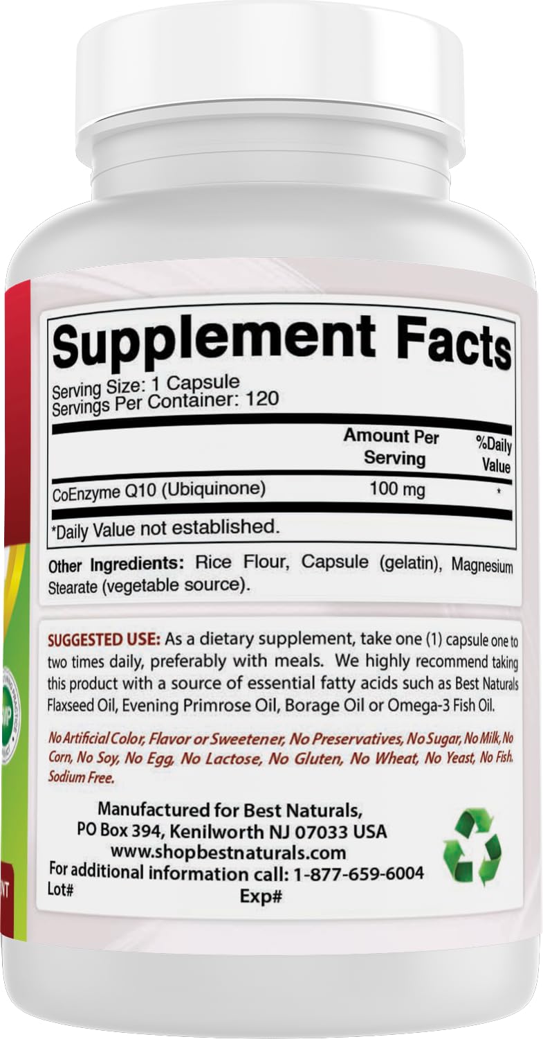 Best Naturals COQ10 100 mg 120 Capsules — Amazon image 6