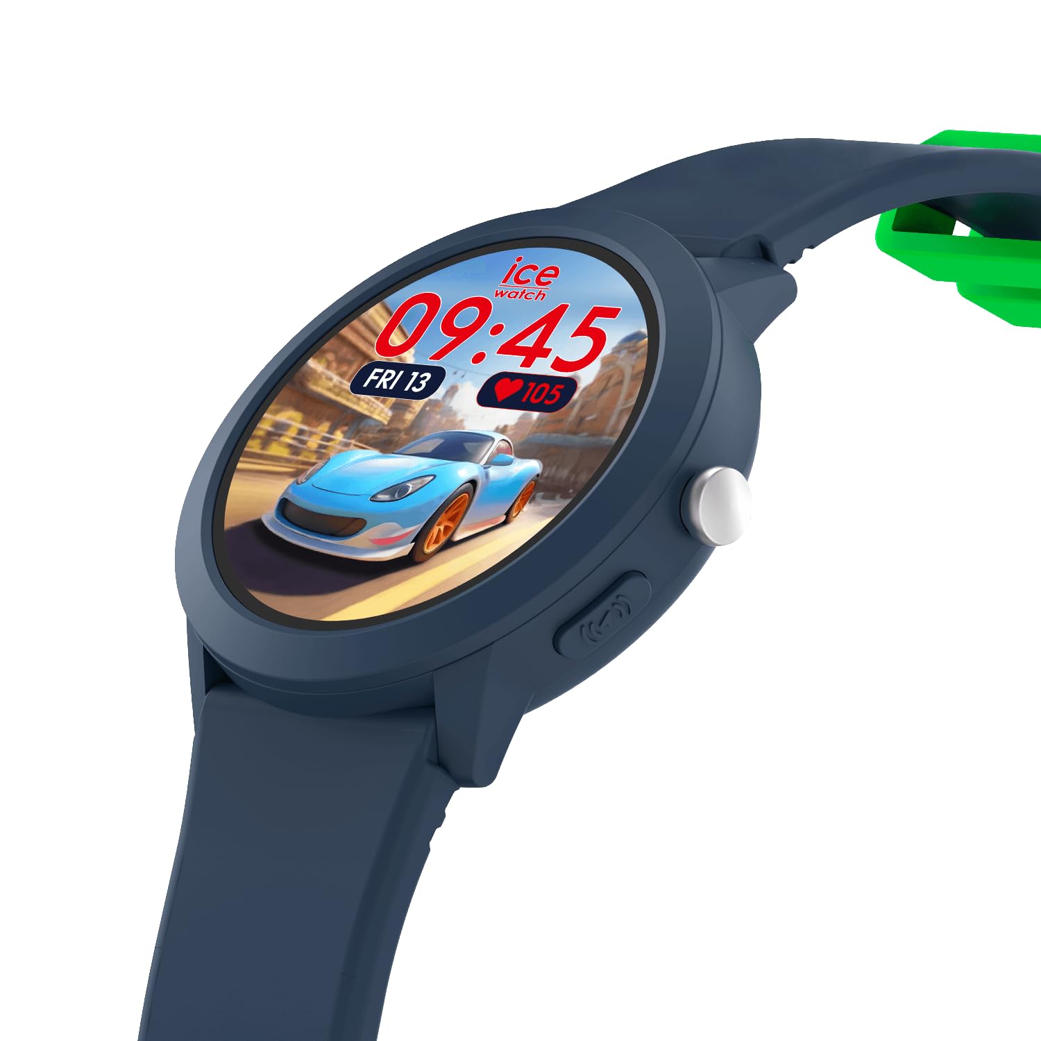 Ice-Watch - ICE smart junior RD Find My Blue - Orologio smart localizzabile blu per bambino con cinturino in silicone - 025441 (39 mm) - Compatibile con Find My, senza abbonamento e senza scheda SIM