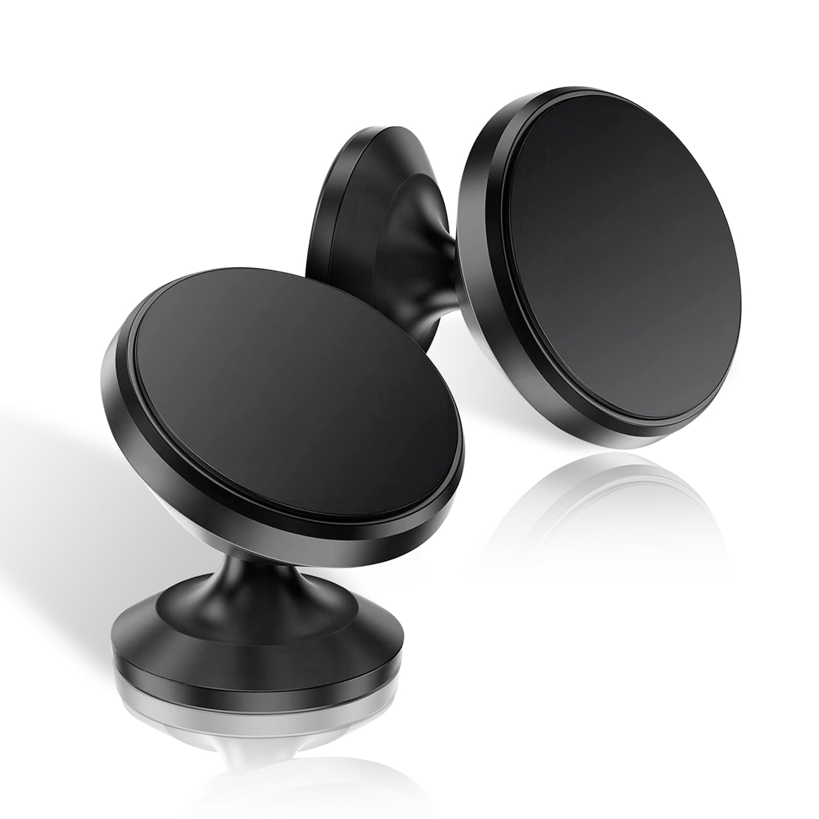 Pack-2 Car Phone Holder, Dashboard Car Phone Mount, 360 Degrees Rotation Cell Phone Mount, Adjustable Car Mount for All Smartphones (Black)