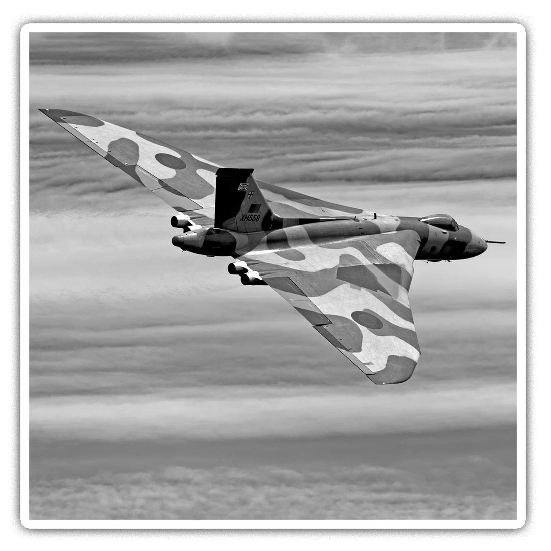 Destination Vinyl Ltd Multi 2 X 10Cm Square Vinyl Stickers - Avro Vulcan B2 Bomber Plane Decals 37058