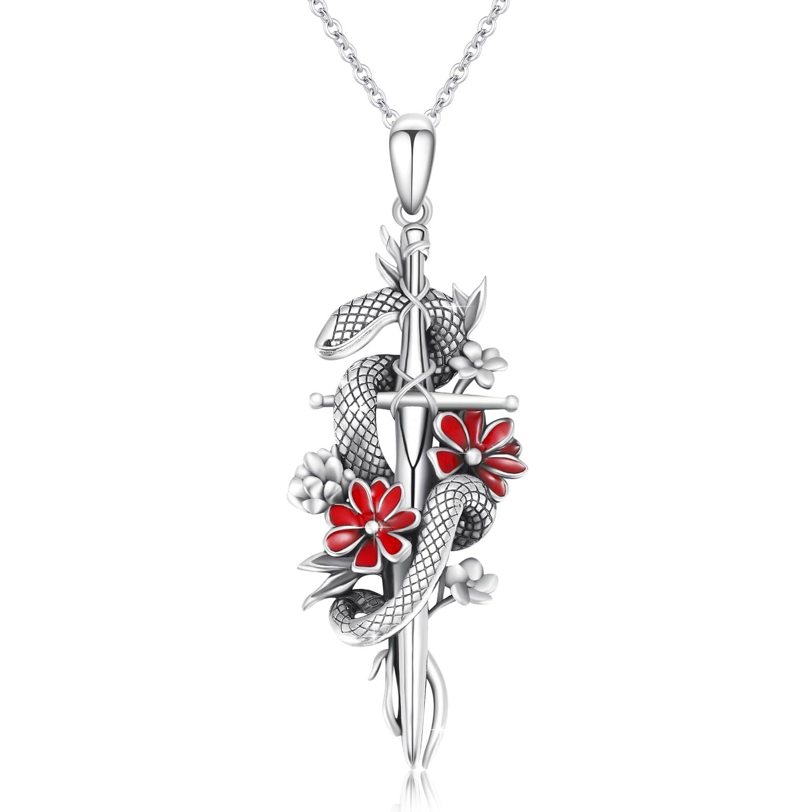 Kreuz-Halskette, 925er Sterlingsilber, schwarzes Kreuz-Anhänger, Vintage-Halskette, christlicher Schmuck, Geschenke für Frauen